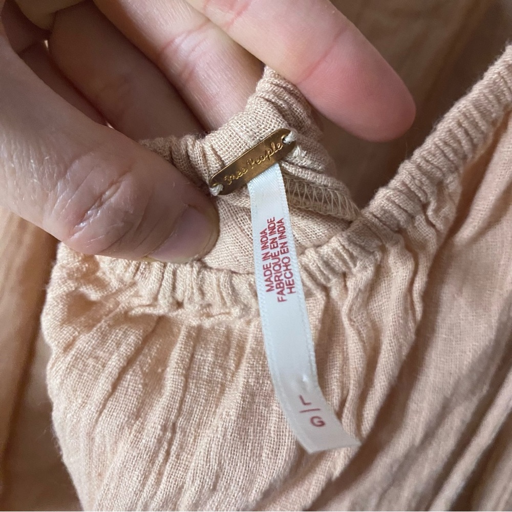 Free People Whatever You Want Jumpsuit Size Large Blush Pink - Picture 11 of 12